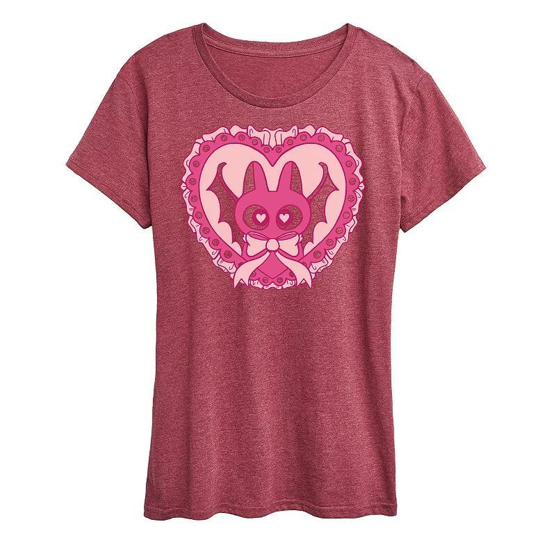 Womens Bat Cat Coquette Graphic Tee Blue Product Image
