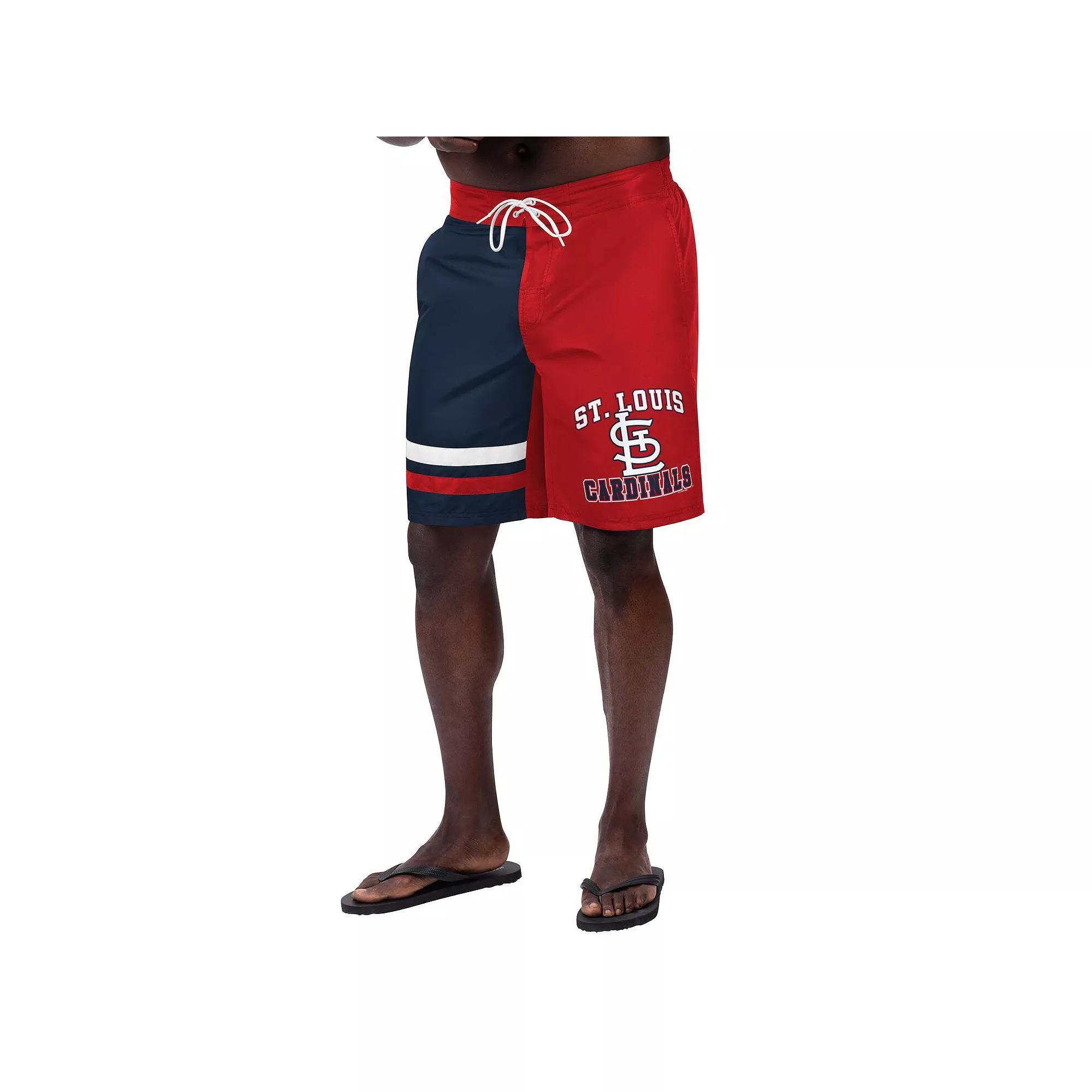 Men's G-III Sports by Carl Banks Red St. Louis Cardinals Anchor Swim Trunks, Size: XL Product Image