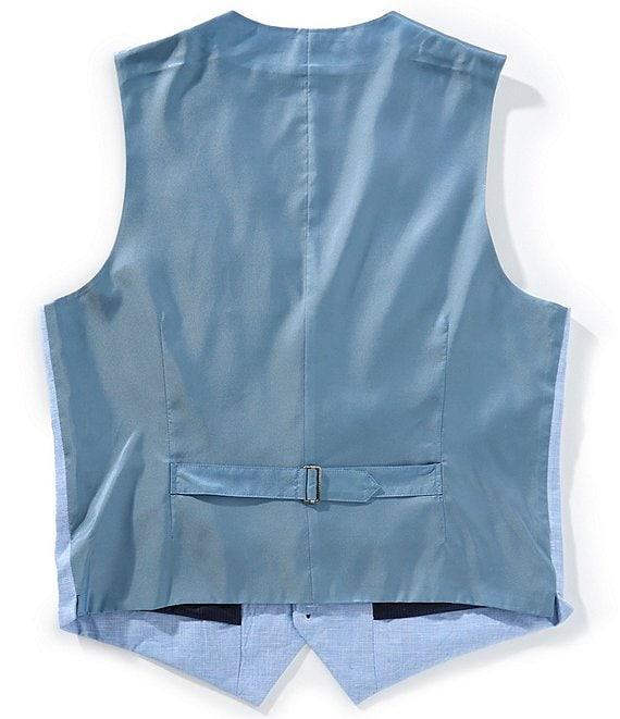Perry Ellis Herringbone Suit Separates Linen Blend Vest Product Image