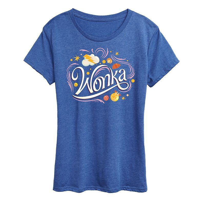 Womens Wonka Graphic Tee Blue Product Image
