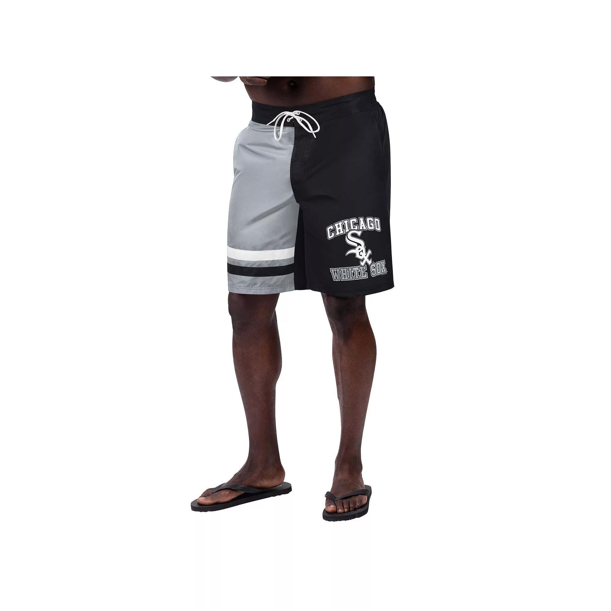 Men's G-III Sports by Carl Banks Black Chicago White Sox Anchor Swim Trunks, Size: XL Product Image