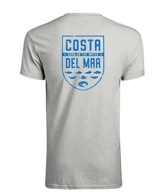 Costa Men's Shield Graphic Short-Sleeve Heathered T-Shirt Product Image