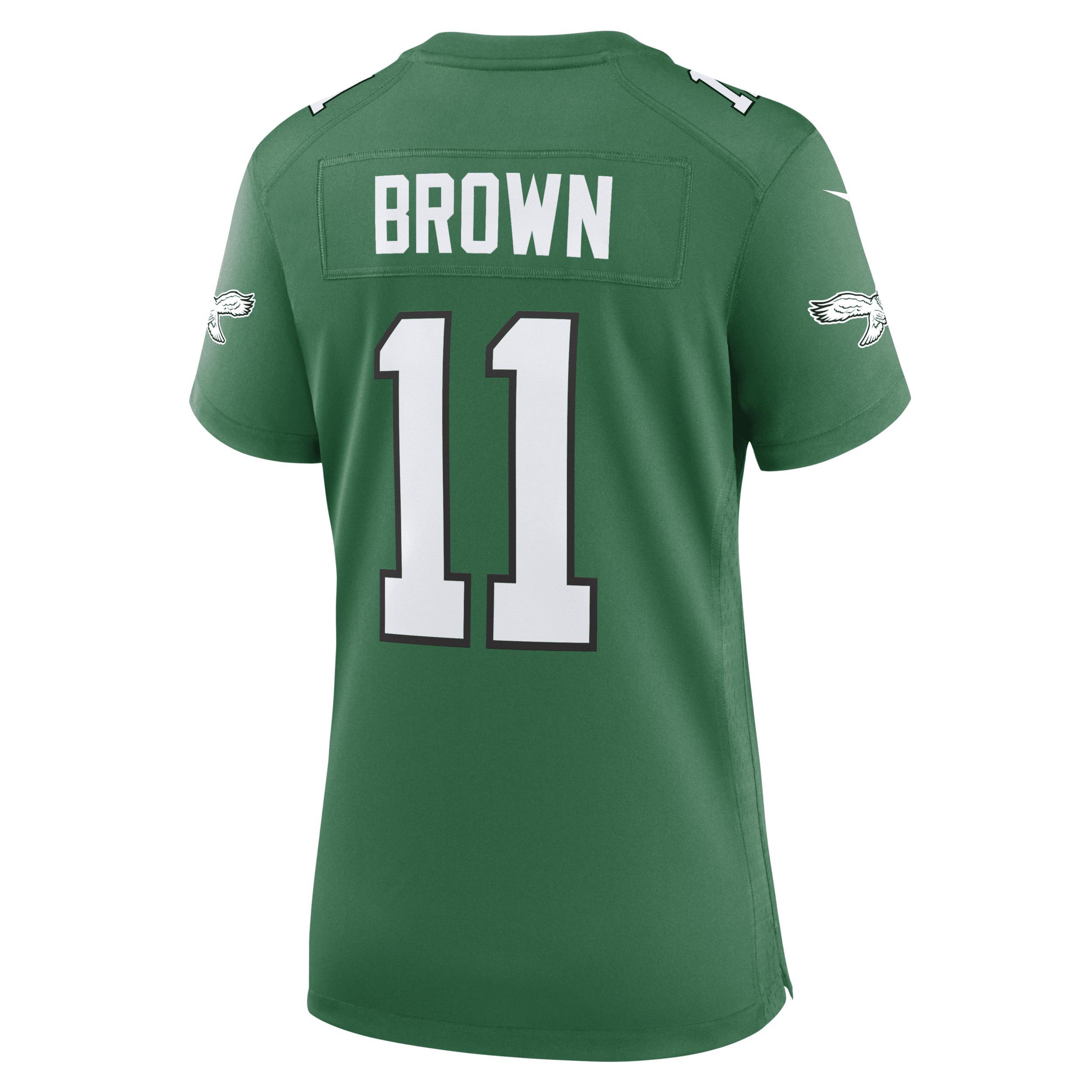 Women's Nike A.J. Brown Kelly Green Philadelphia Eagles Alternate Player Game Jersey, Size: Small Product Image