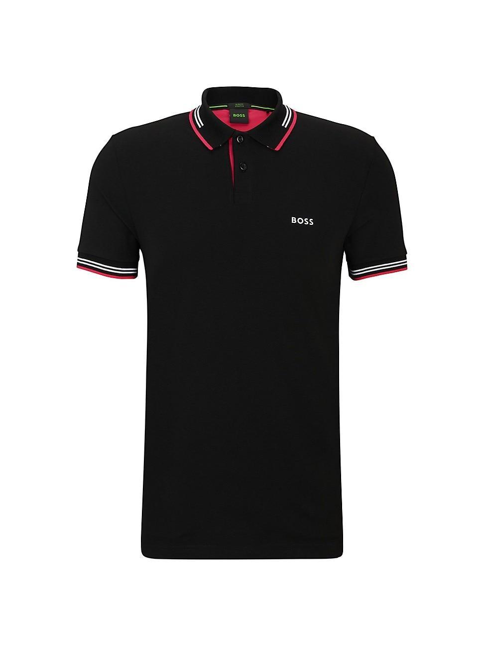 Mens Stretch Cotton Slim Fit Polo Shirt Product Image