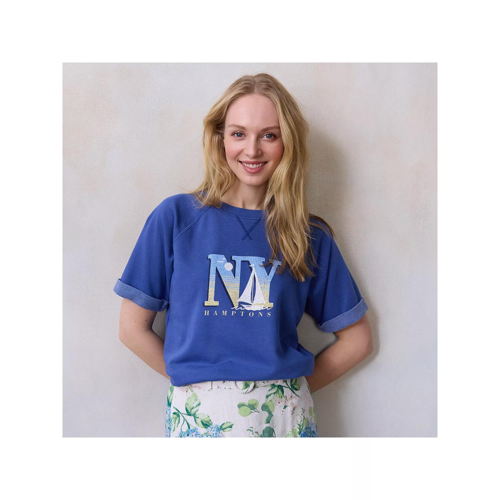 Womens LC Lauren Conrad Short Sleeve Sweatshirt Product Image