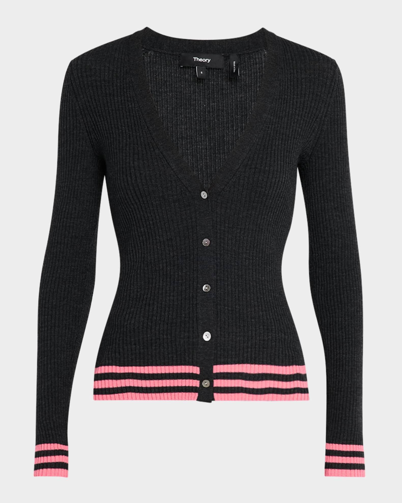 Regal Merino Tipped Cardigan Product Image
