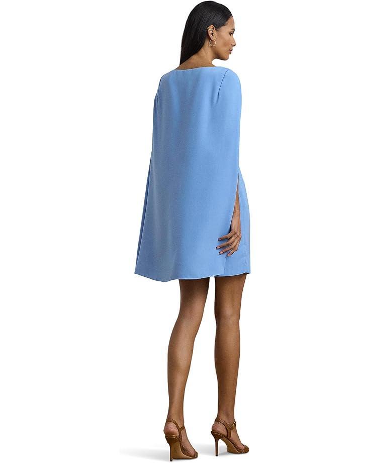 Sleeveless Stretch Crepe Jumpsuit with Chiffon Overlay Product Image