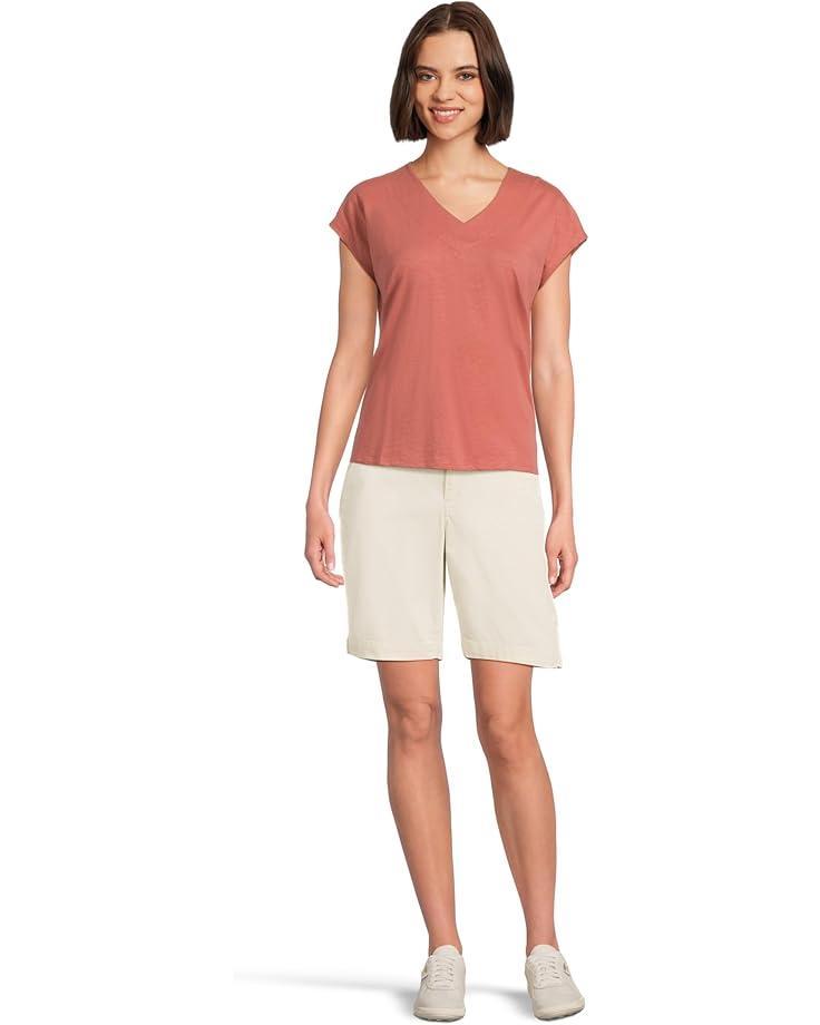 Women's L.L.Bean Organic Cotton V-Neck Cap Sleeve Tee Product Image