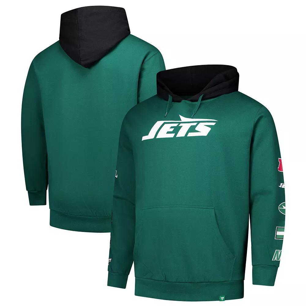 Men's Fanatics Green New York Jets Big & Tall Patched Out Pullover Hoodie, Size: 4XB Product Image