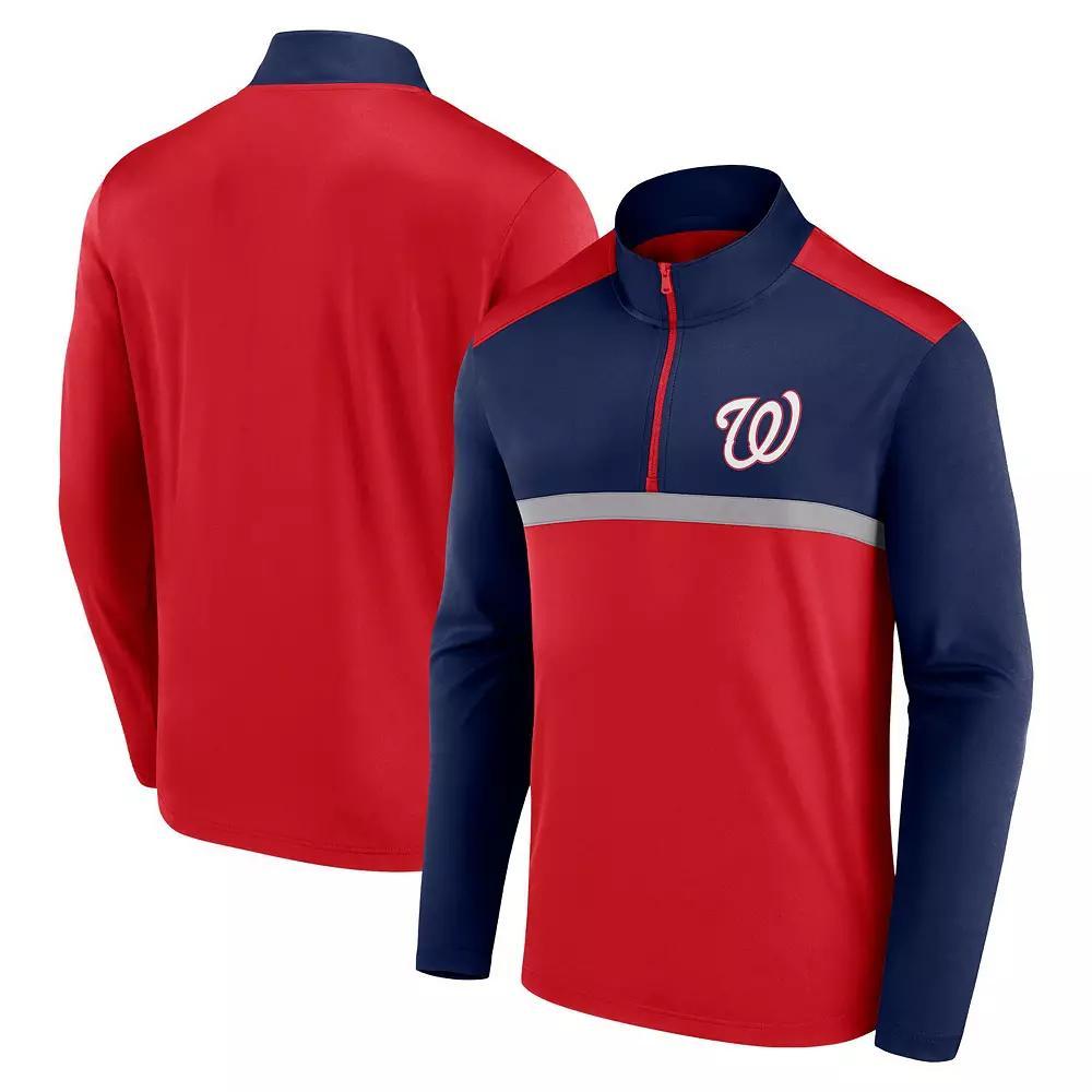 Men's Fanatics Red Los Angeles Angels Unstoppable Quarter-Zip Top, Size: 5XL Product Image