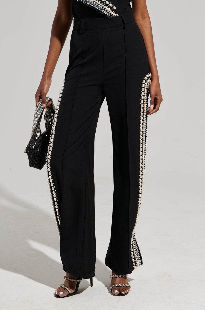 LUXURIOUS PANTS WITH SIDE SLITS Product Image