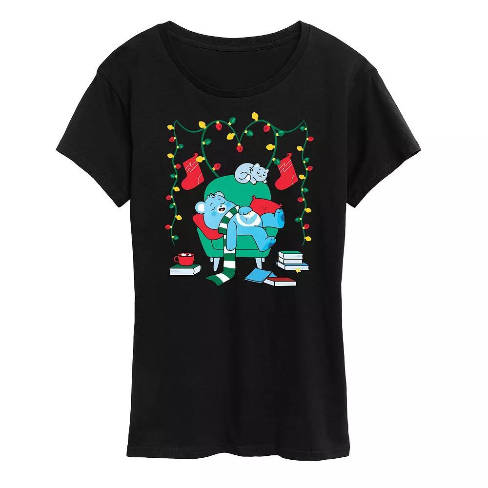 Womens Care Bears Cozy Christmas Graphic Tee, Girls Product Image