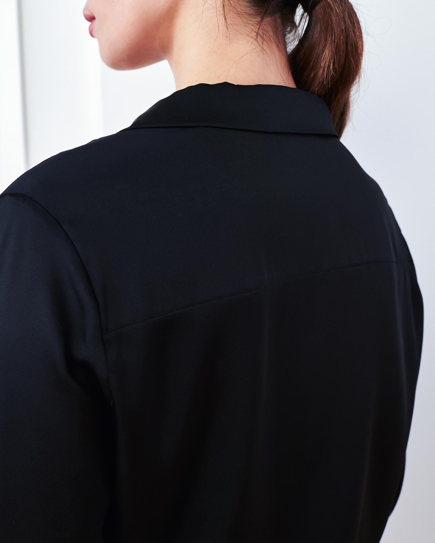 Quince | Women's 100% Washable Silk Stretch Notch Collar Blouse Product Image
