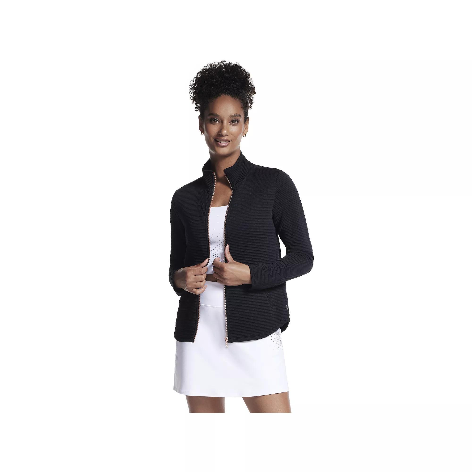 Women's Skechers® Hoodless Hoodies™ GO WALK Wear™ Shine Jacket, Size: Small, Bold Black Product Image