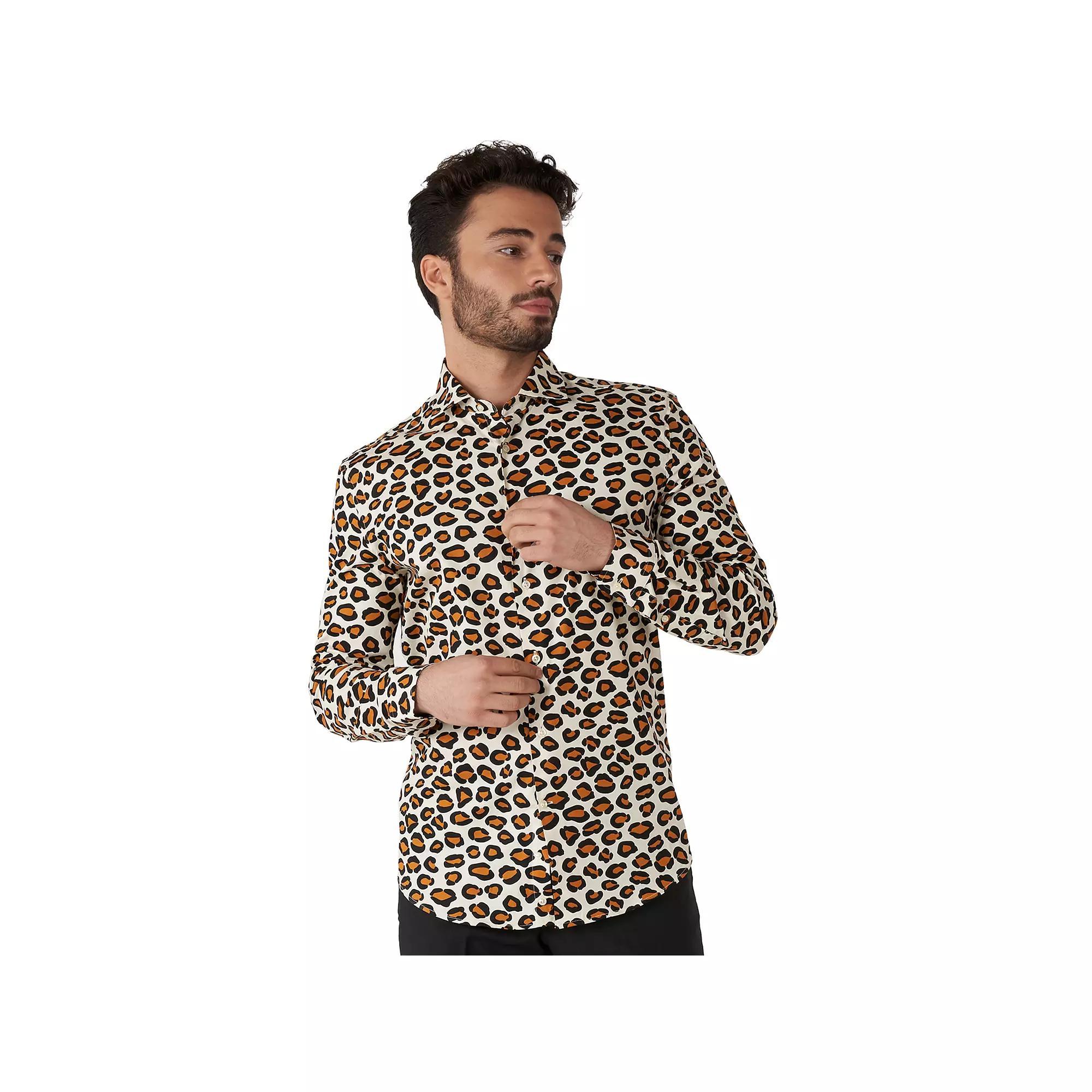 Men's OppoSuits Patterned Button-Down Shirt, Size: 4XL, The  Animal Product Image
