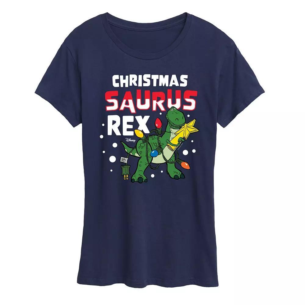 Disney / Pixar's Toy Story Women's Christmas Saurus Rex Graphic Tee, Girl's, Size: Small, Heather Grey Product Image