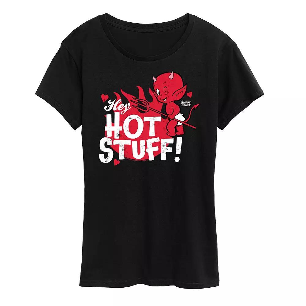 Womens Hot Stuff Graphic Tee, Girls Grey Gray Product Image