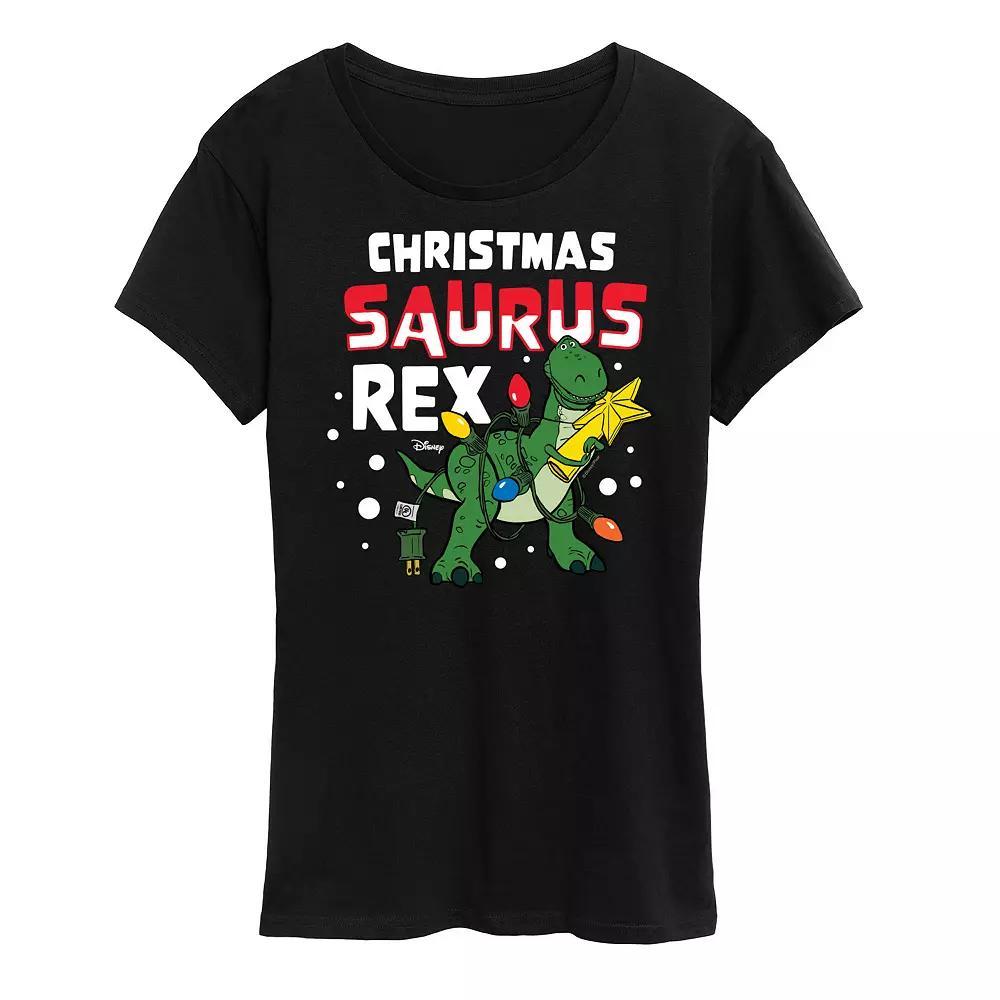 Disney / Pixar's Toy Story Women's Christmas Saurus Rex Graphic Tee, Girl's, Size: Small, Heather Grey Product Image
