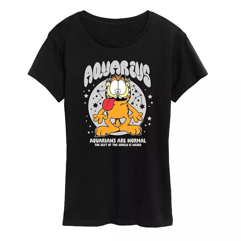 Womens Garfield Aquarius Graphic Tee Blue Product Image
