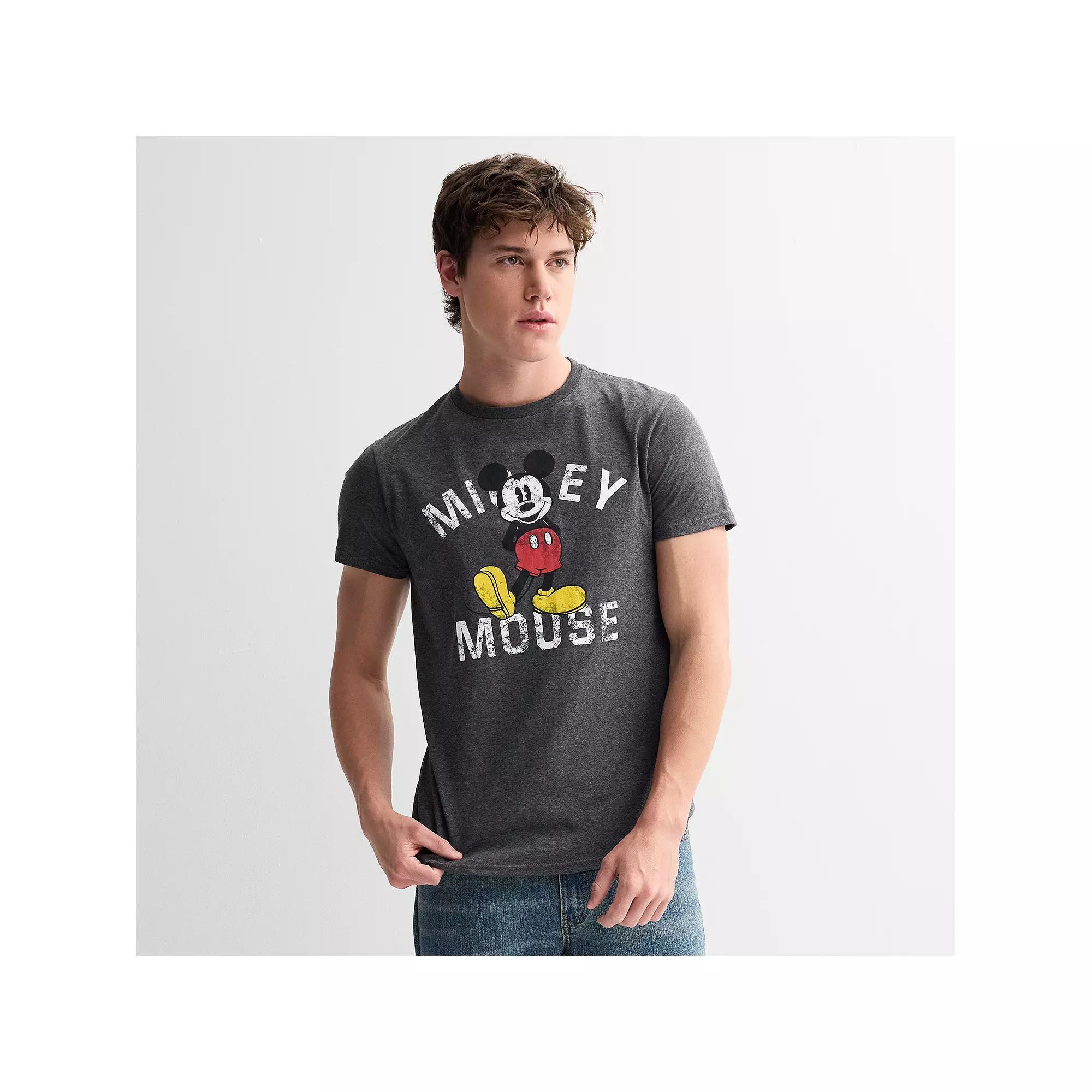 Disneys Mickey Mouse Mens Graphic Tee Grey Heather Product Image