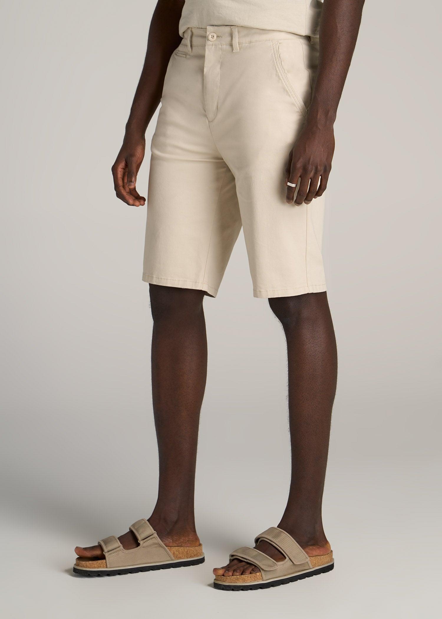 Chino Shorts for Tall Men in Fatigue Green Product Image