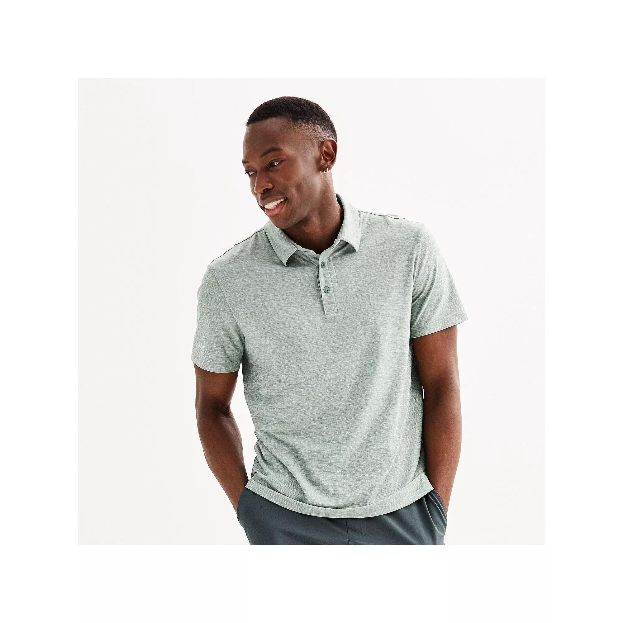 Men's FLX Luxury Soft Wander Polo, Size: XXL, Green Grey Product Image