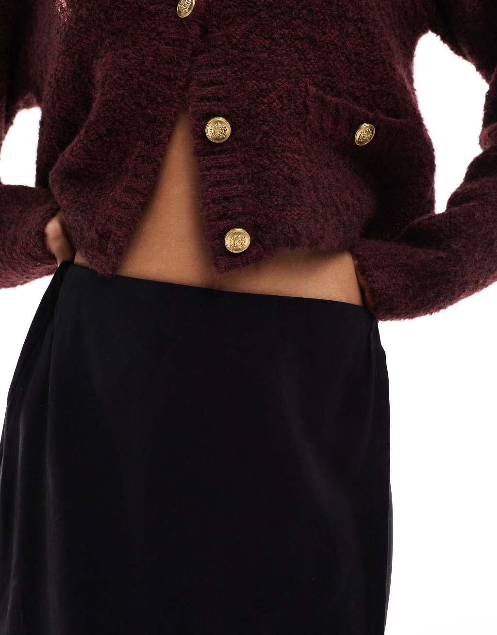 Vero Moda high waisted skort in black Product Image
