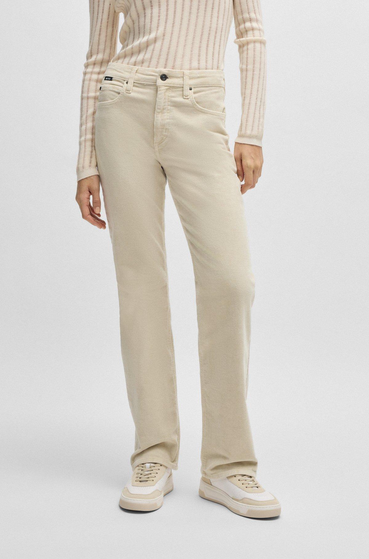 Straight-fit jeans in stretch-cotton corduroy denim Product Image