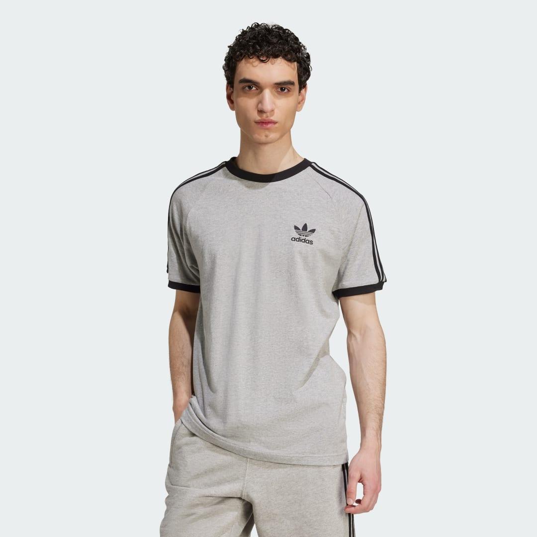 adidas Adicolor Classics 3-Stripes Tee Medium Grey Heather L Mens Product Image