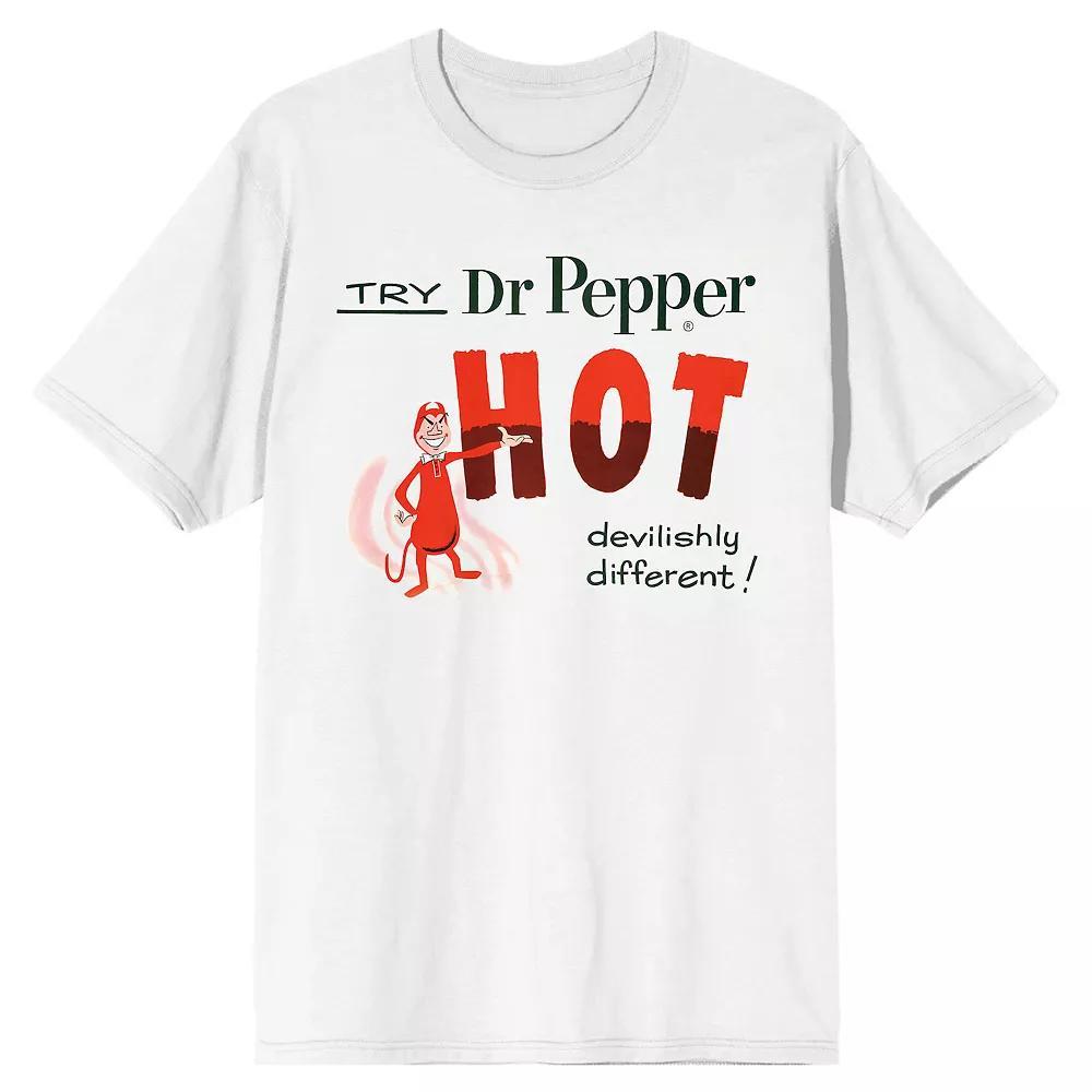 Men's Dr. Pepper Hot Soda Pop Tee, Size: Large, White Product Image