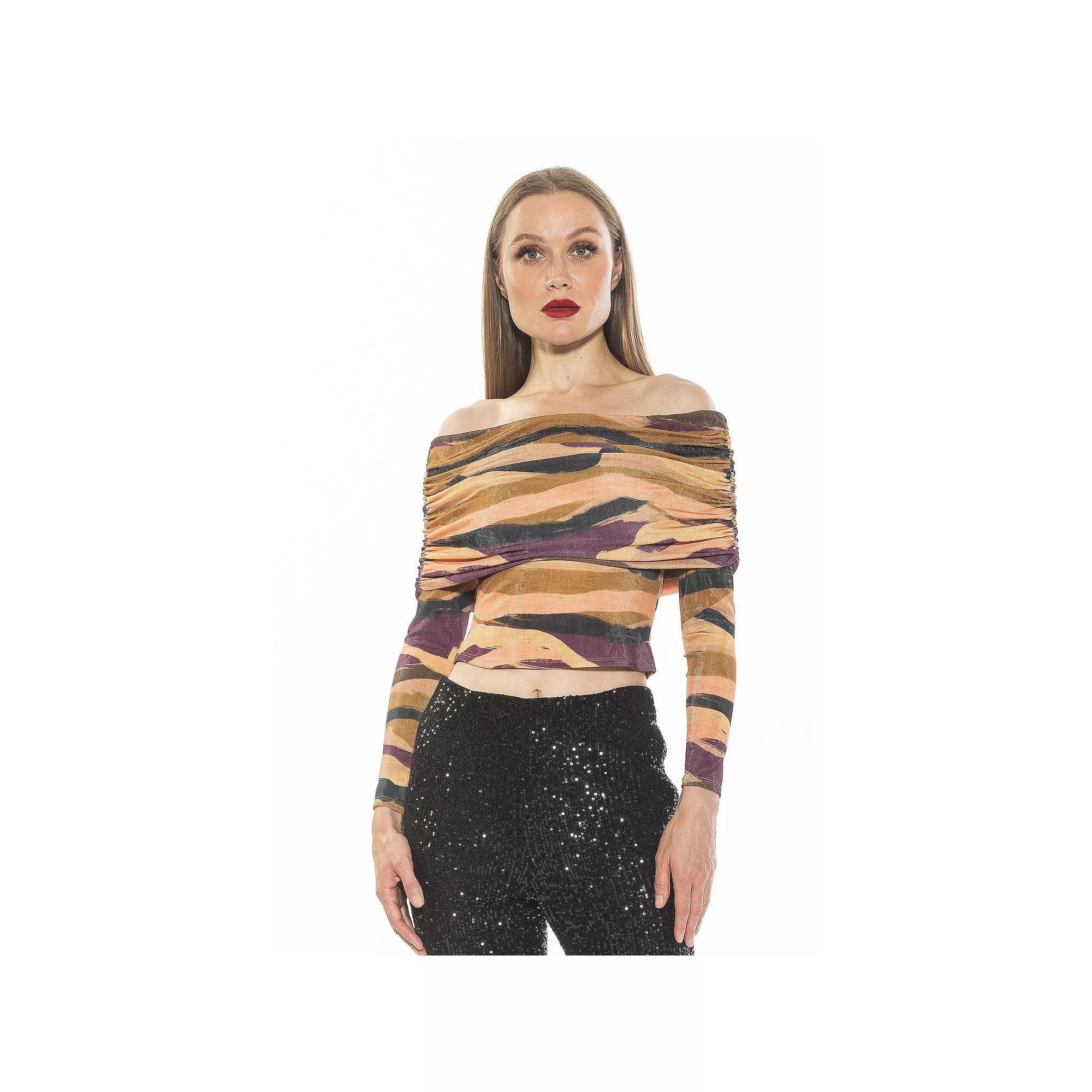 Women's ALEXIA ADMOR Hannah Off The Shoulder Long Sleeve Knit Top, Size: XS, Black Product Image