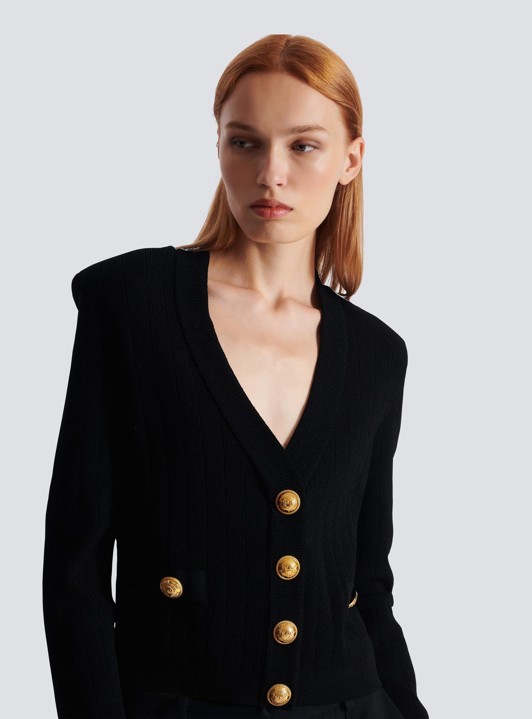 Cropped knit cardigan Product Image