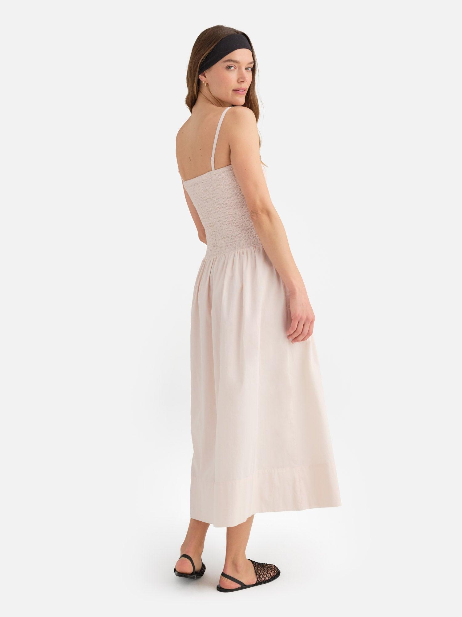 Organic Poplin Smocked Dress Female Product Image