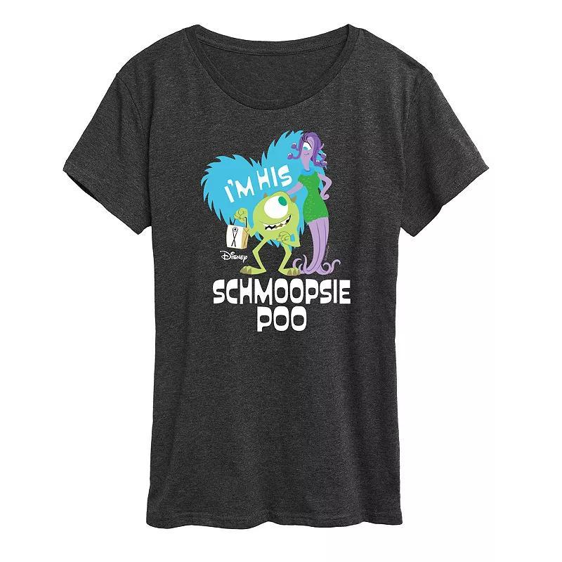 Disney / Pixars Monsters Inc. Womens Schmoopsie Poo Graphic Tee Grey Blue Product Image
