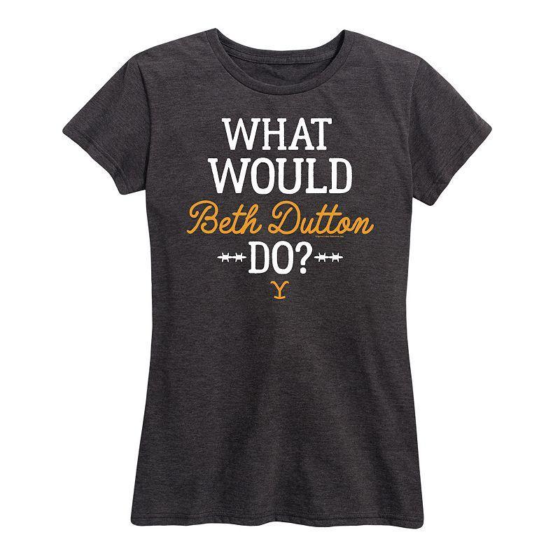 Plus Yellowstone What Would Beth Do Graphic Tee, Women's, Size: 1XL, Heather Grey Product Image