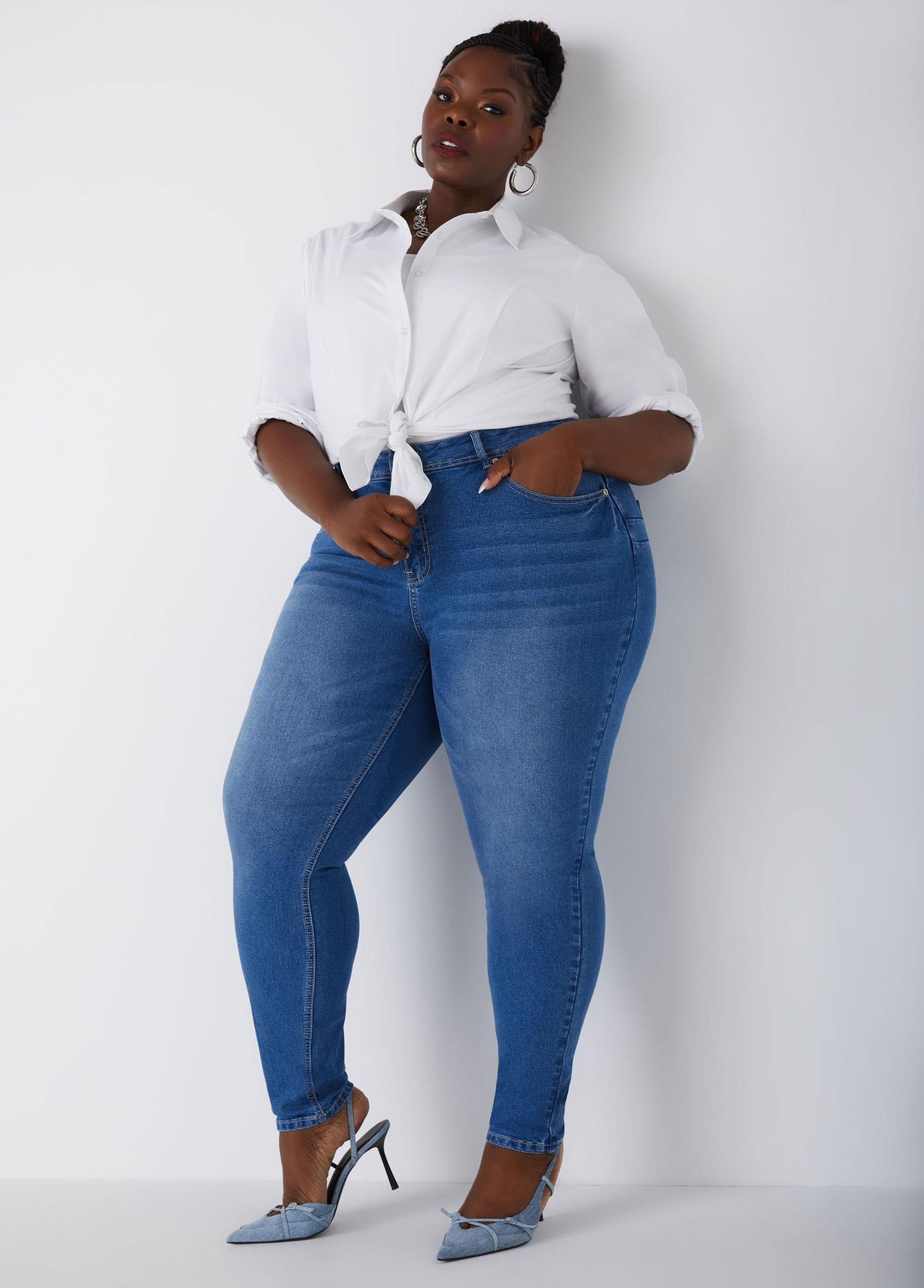 Plus Size Fearless Skinny Jeans Ashley Stewart Product Image