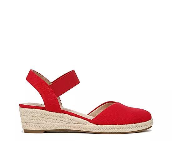 LifeStride Kimmie Women's Espadrille Wedges, Size: 8.5 Wide, Red Red Product Image