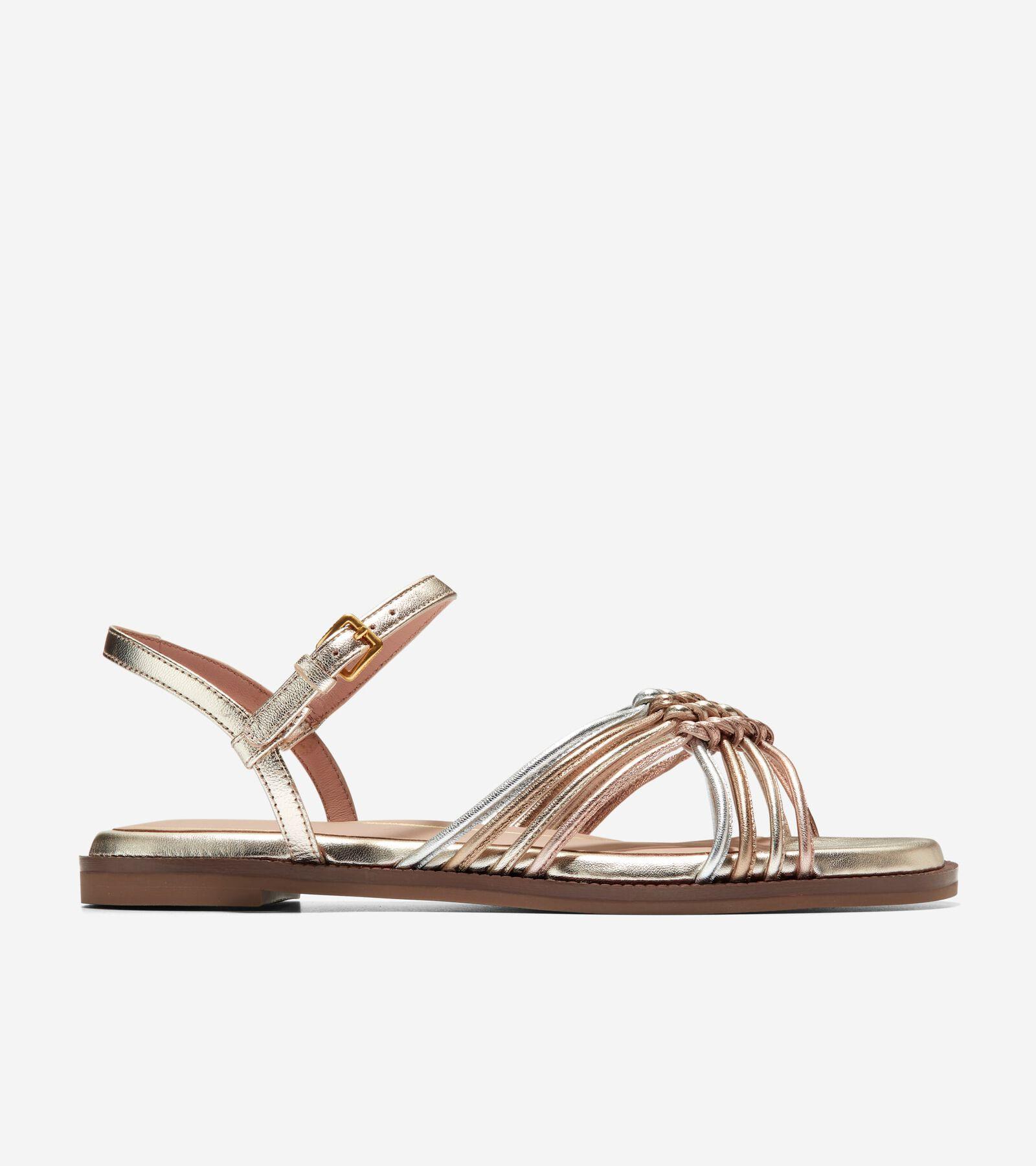 Cole Haan Womens Jitney Knotted Ankle Strap Sandals Product Image