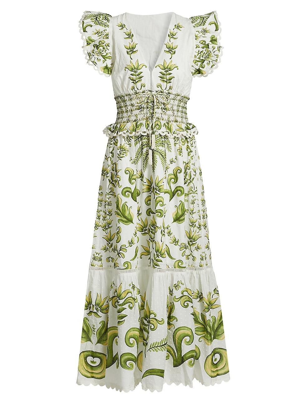 Womens Milani Flutter-Sleeve Maxi Dress Product Image