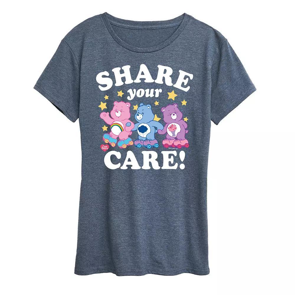 Women's Care Bears Share Your Care Graphic Tee, Girl's, Size: XXL, Blue Product Image