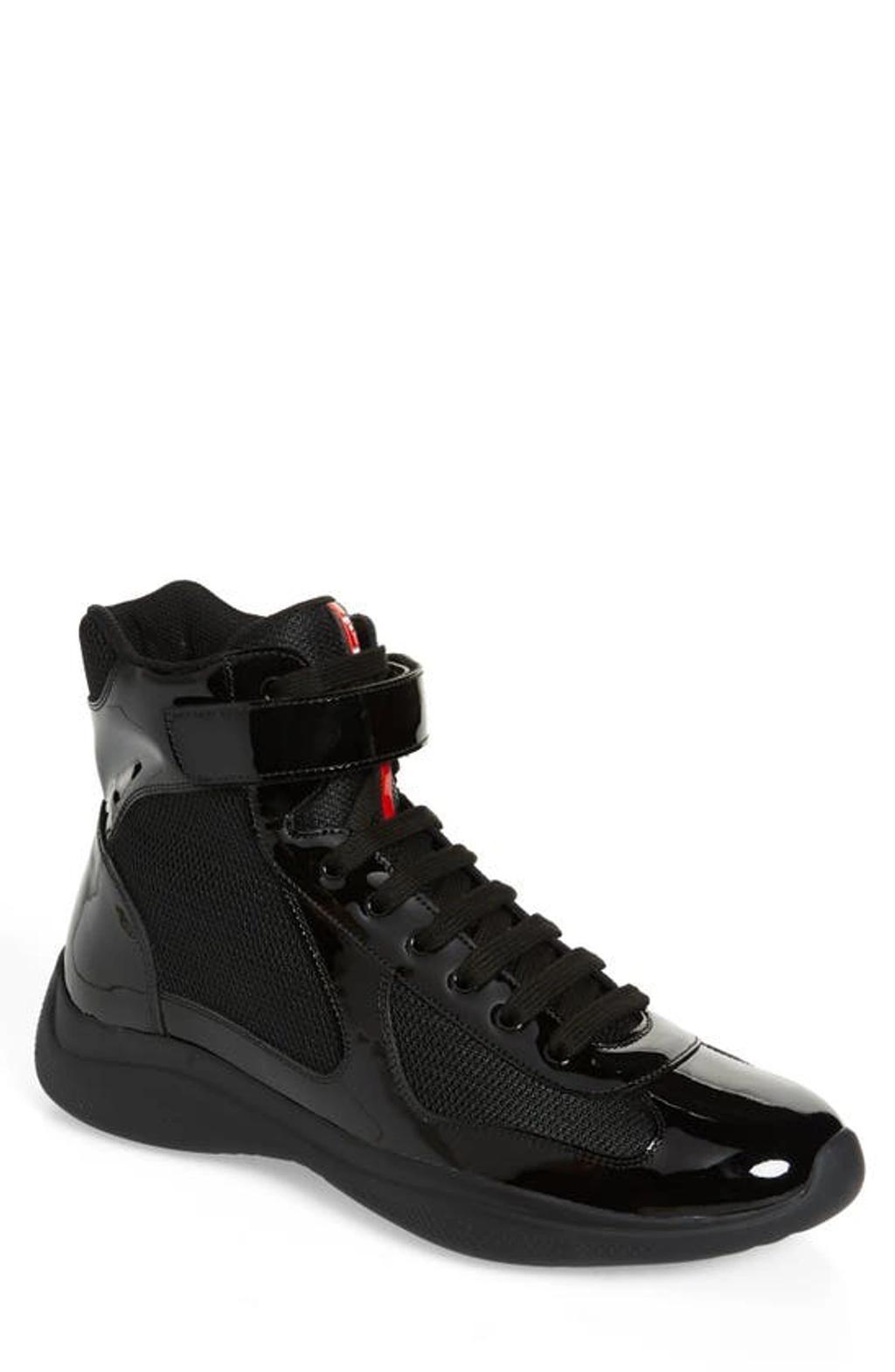 Mens Americas Cup Patent Leather High-Top Sneakers Product Image