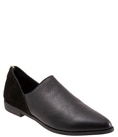 Bueno Beau Leather and Suede Back Zip Loafers Product Image