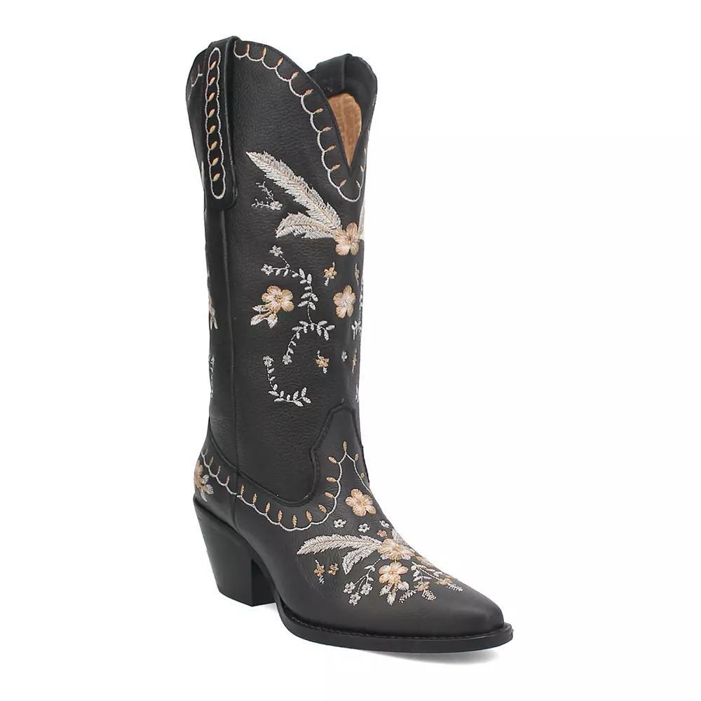 Dingo Full Bloom Women's Leather Western Boots, Size: 11, Black Product Image