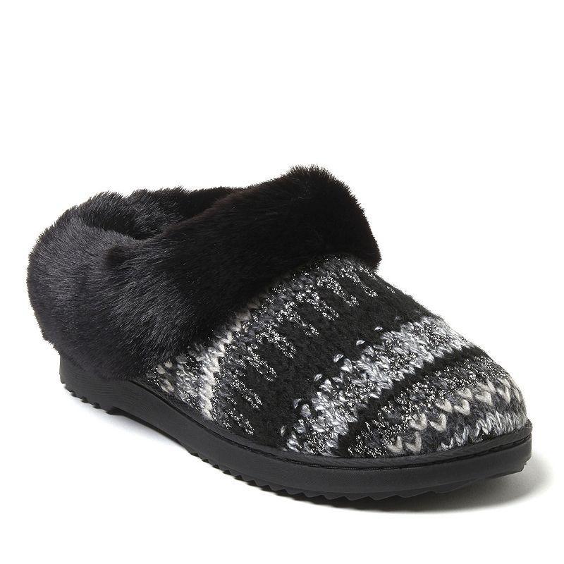 Dearfoams Hannah Festive Knit Womens Clog Slippers Product Image