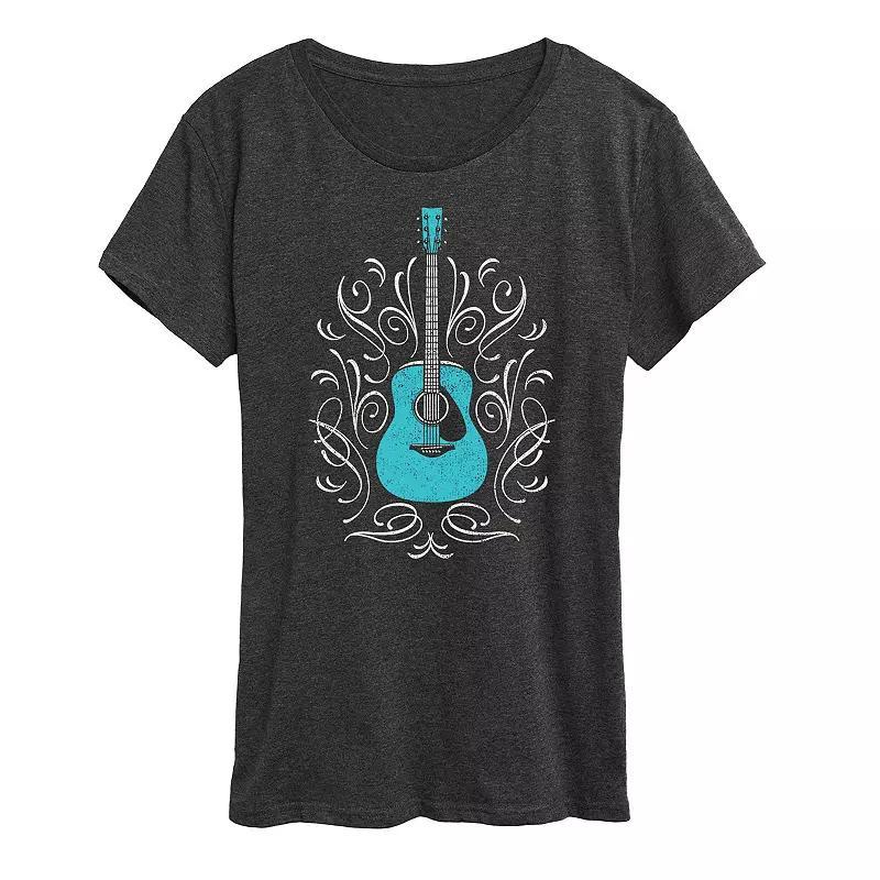 Womens Southern Guitar Graphic Tee Product Image