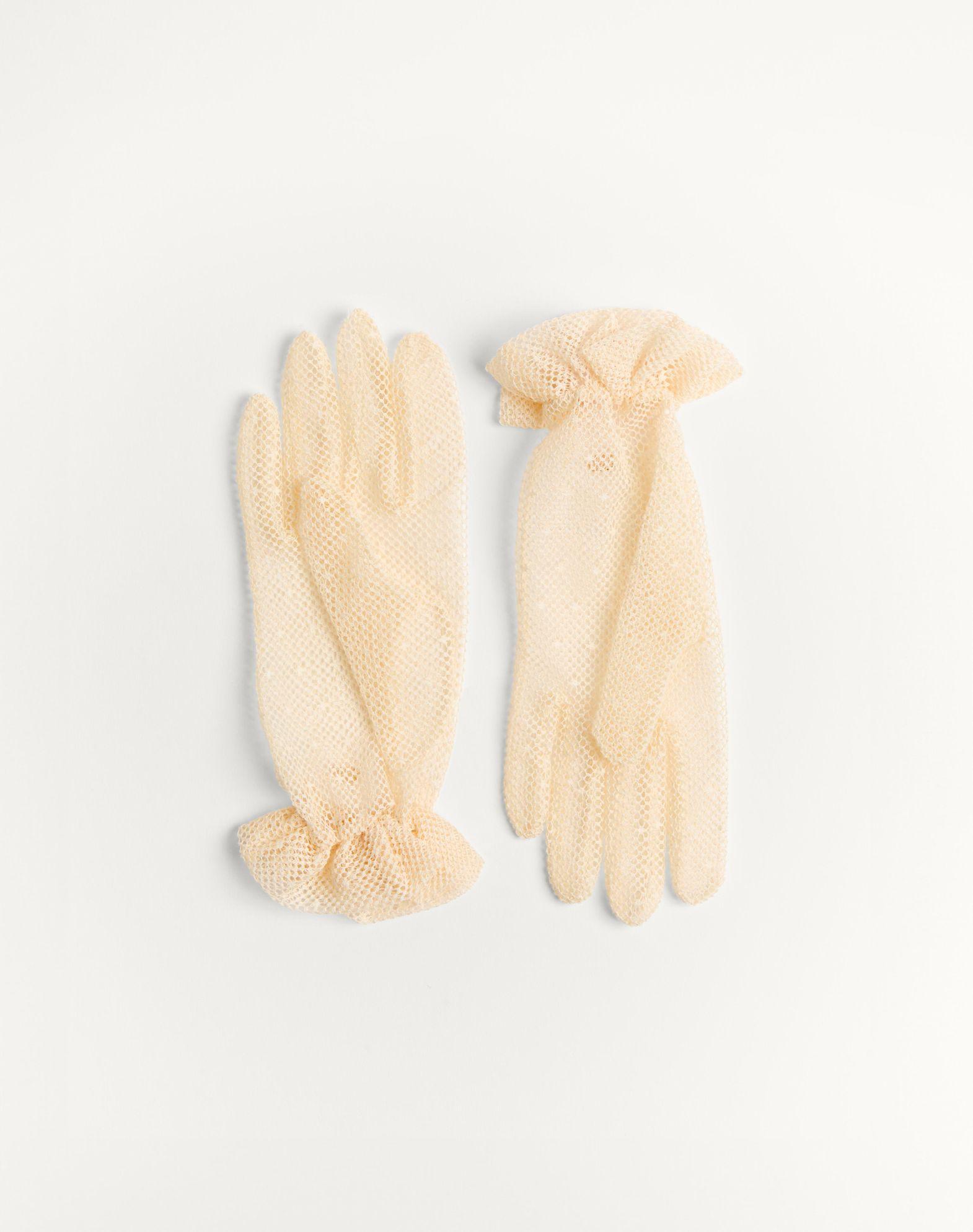 Vlogo Signature Gloves In Cotton And Tulle  Product Image