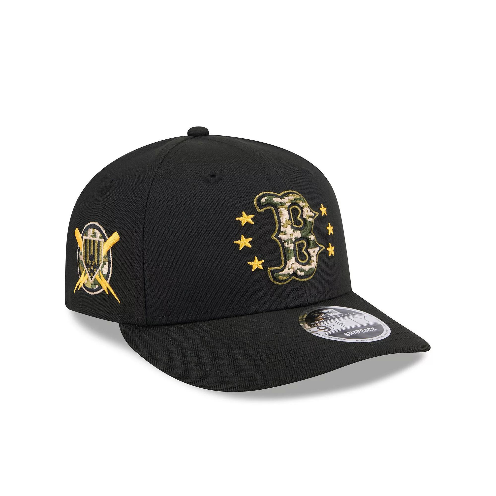 Men's New Era  Black Boston Red Sox 2024 Armed Forces Day Low Profile 9FIFTY Snapback Hat Product Image