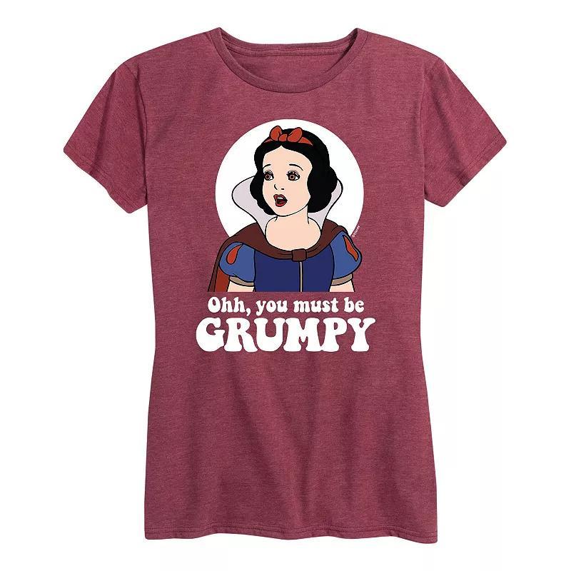 Disney Princess Snow White Women's Must Be Grumpy Graphic Tee, Girl's, Size: Medium, Heather Grey Product Image
