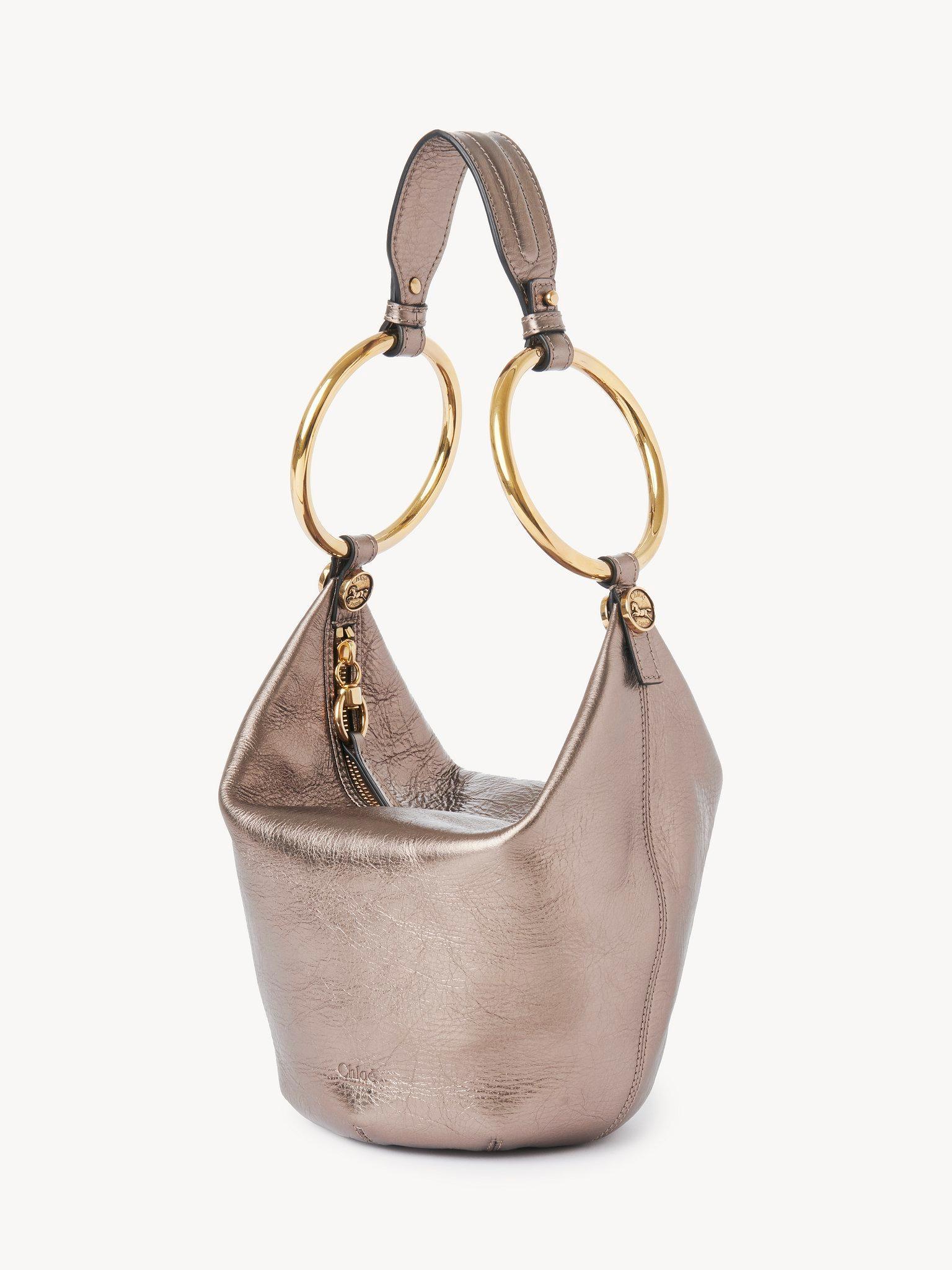 Small Bracelet handbag in metallized leather Product Image