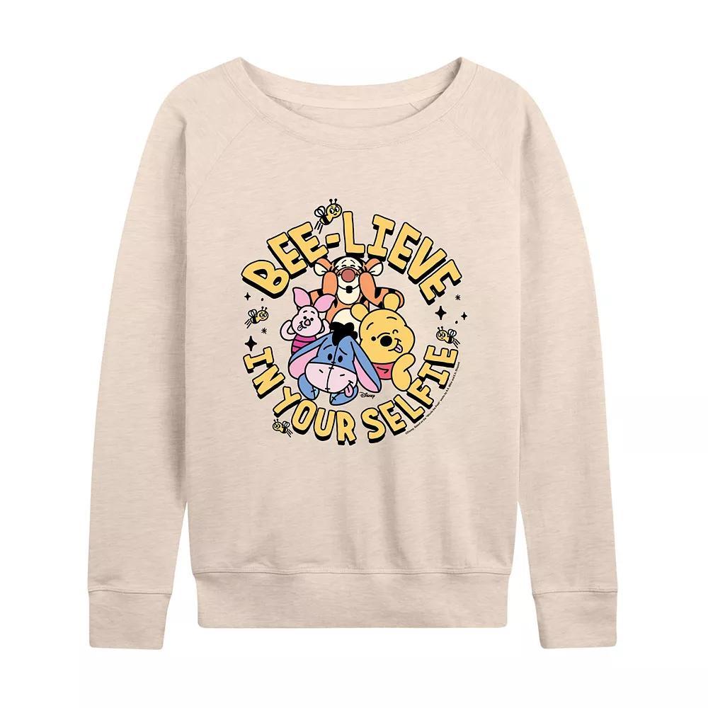 Disneys Winnie the Pooh Womens Group French Terry Long Sleeve Tee, Girls Product Image